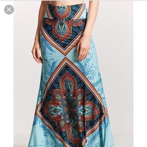 Ornate Paisley Maxi Skirt